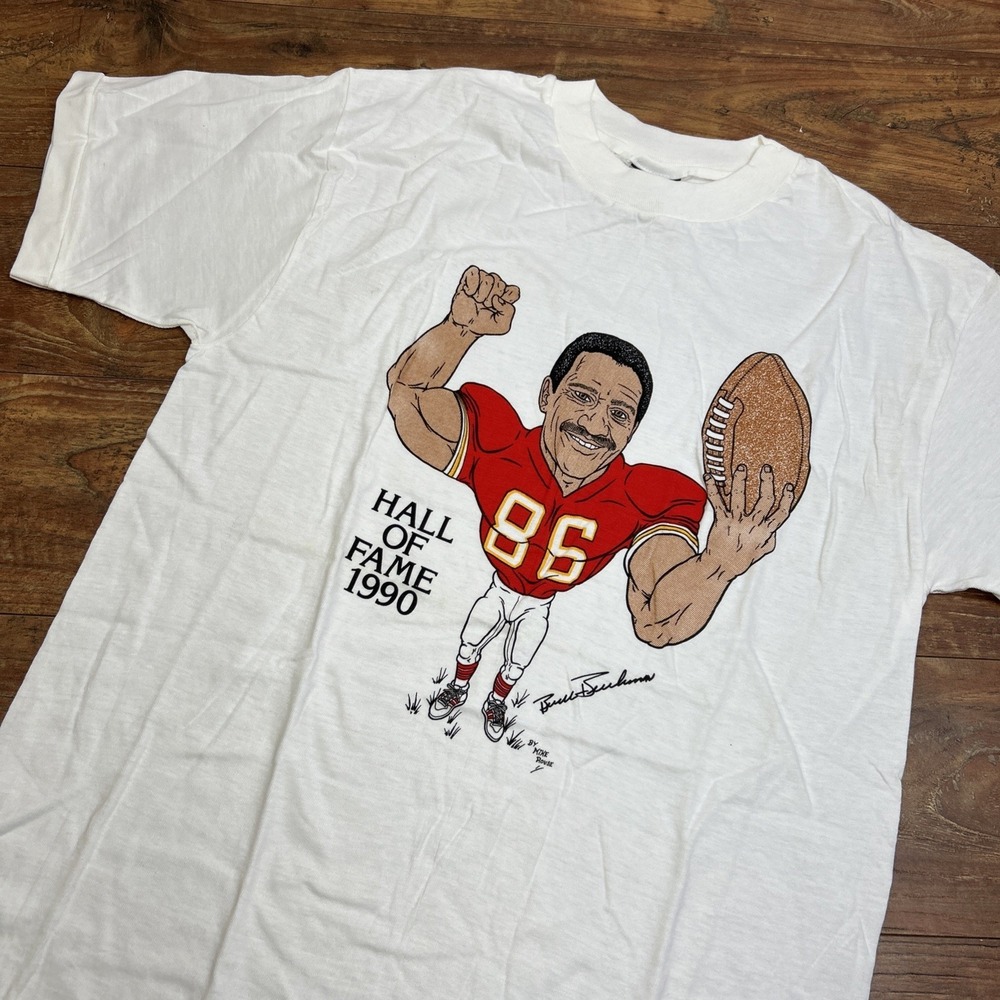 Kansas City Chiefs Buck Buchanan Hall of Fame 1990‎ Graphic Big Head T shirt NFL